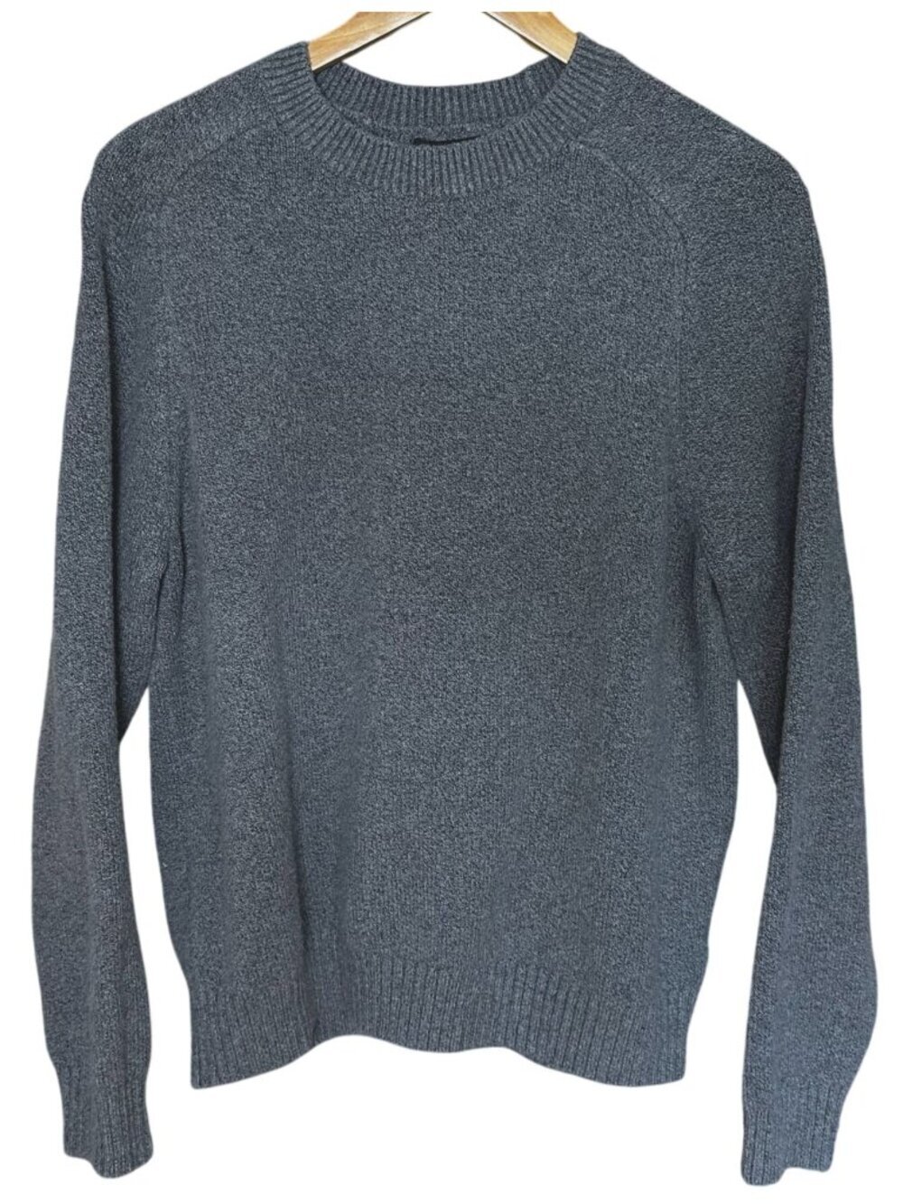Banana Republic Pullover Sweater Gray Green Cotton Blend Long Sleeve Men Medium